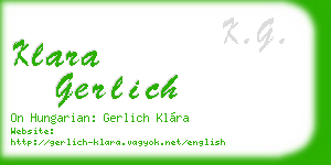 klara gerlich business card